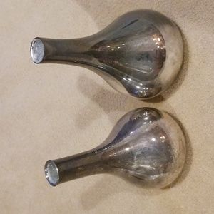 Dansk Teardrop Candleholders AND a Set of 12 16-inch White Tiny Taper Candles